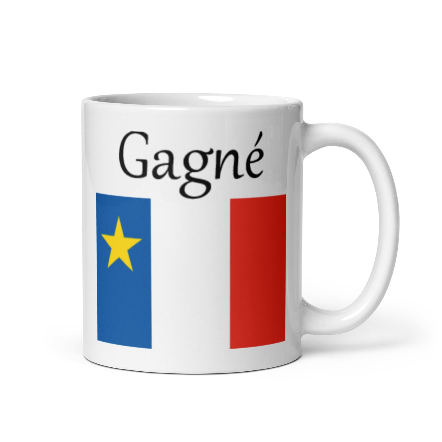 Regular 11oz Mug with Acadian Flag and Last Name (A-K)
