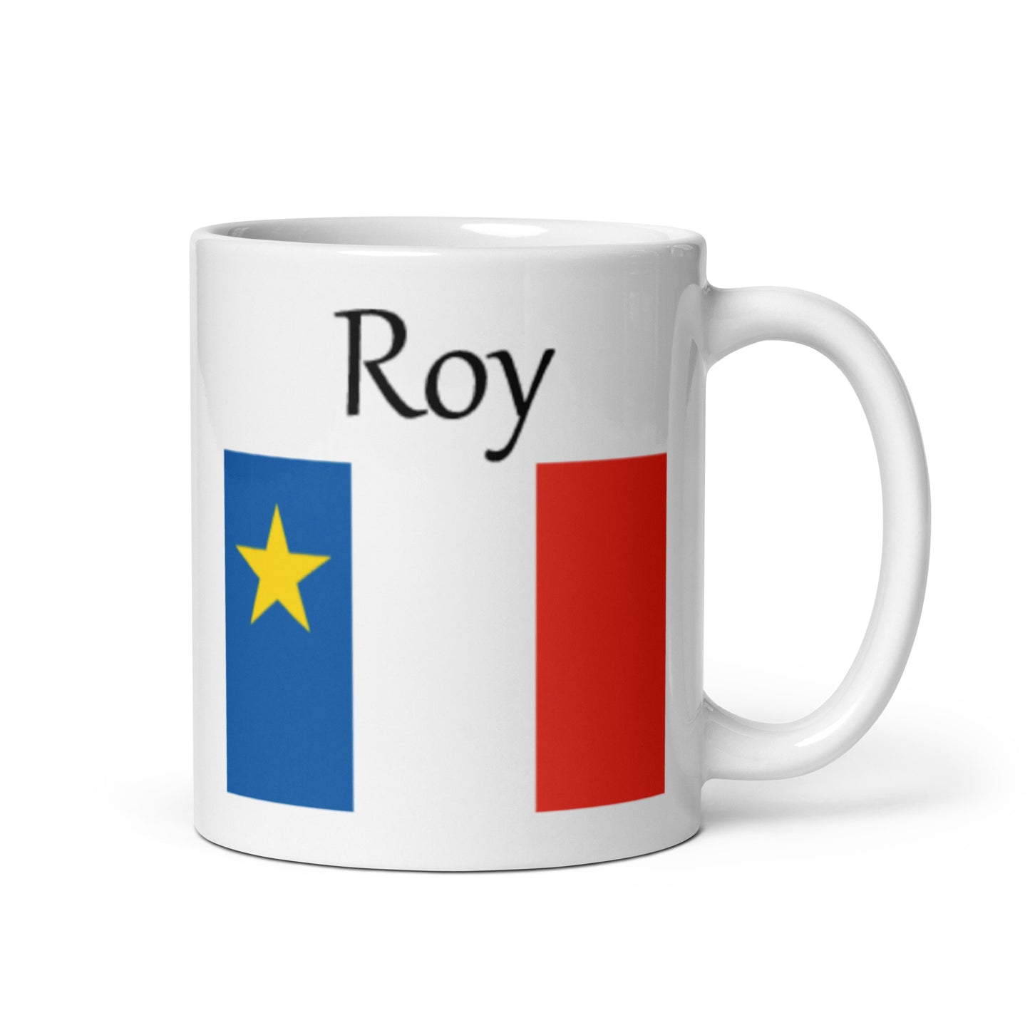 Regular 11oz Mug with Acadian Flag and Last Name (A-K)